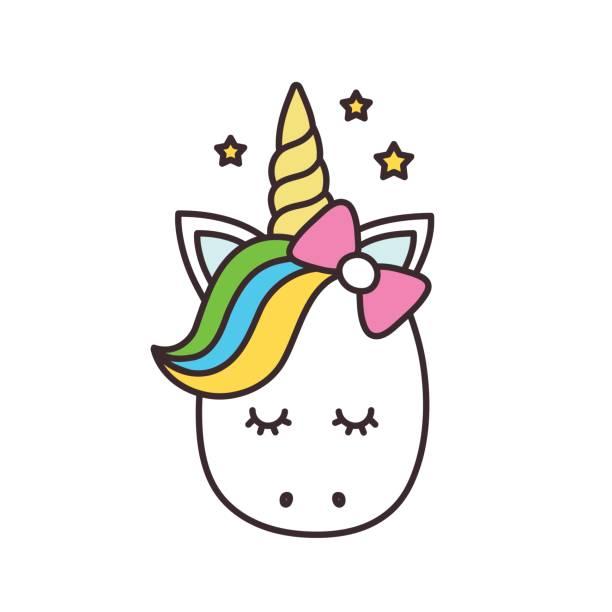 Head cute unicorn.