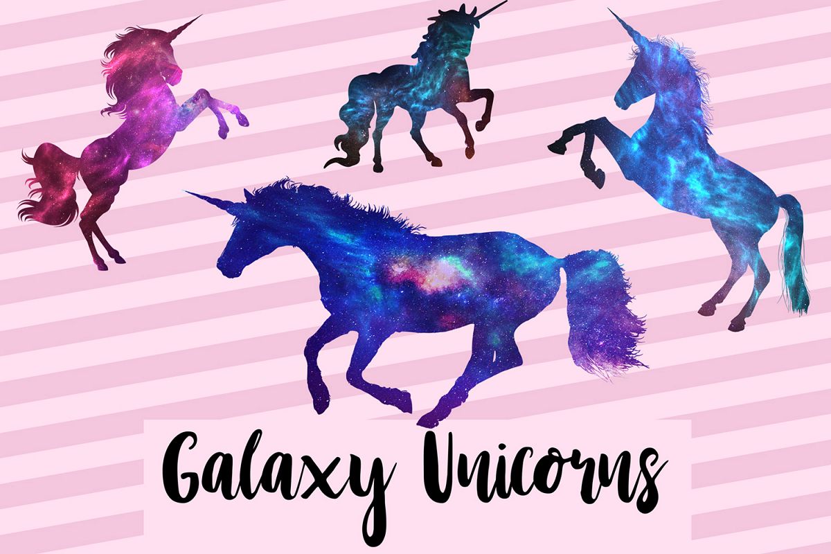 Galaxy Unicorn Graphics, Space Unicorn Clipart, Magical Unicorns