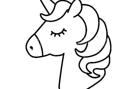 Unicorn head drawing.
