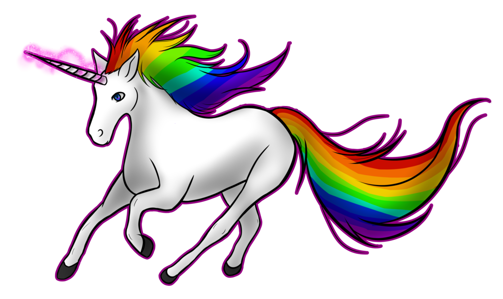 Unicorn horn rainbow.