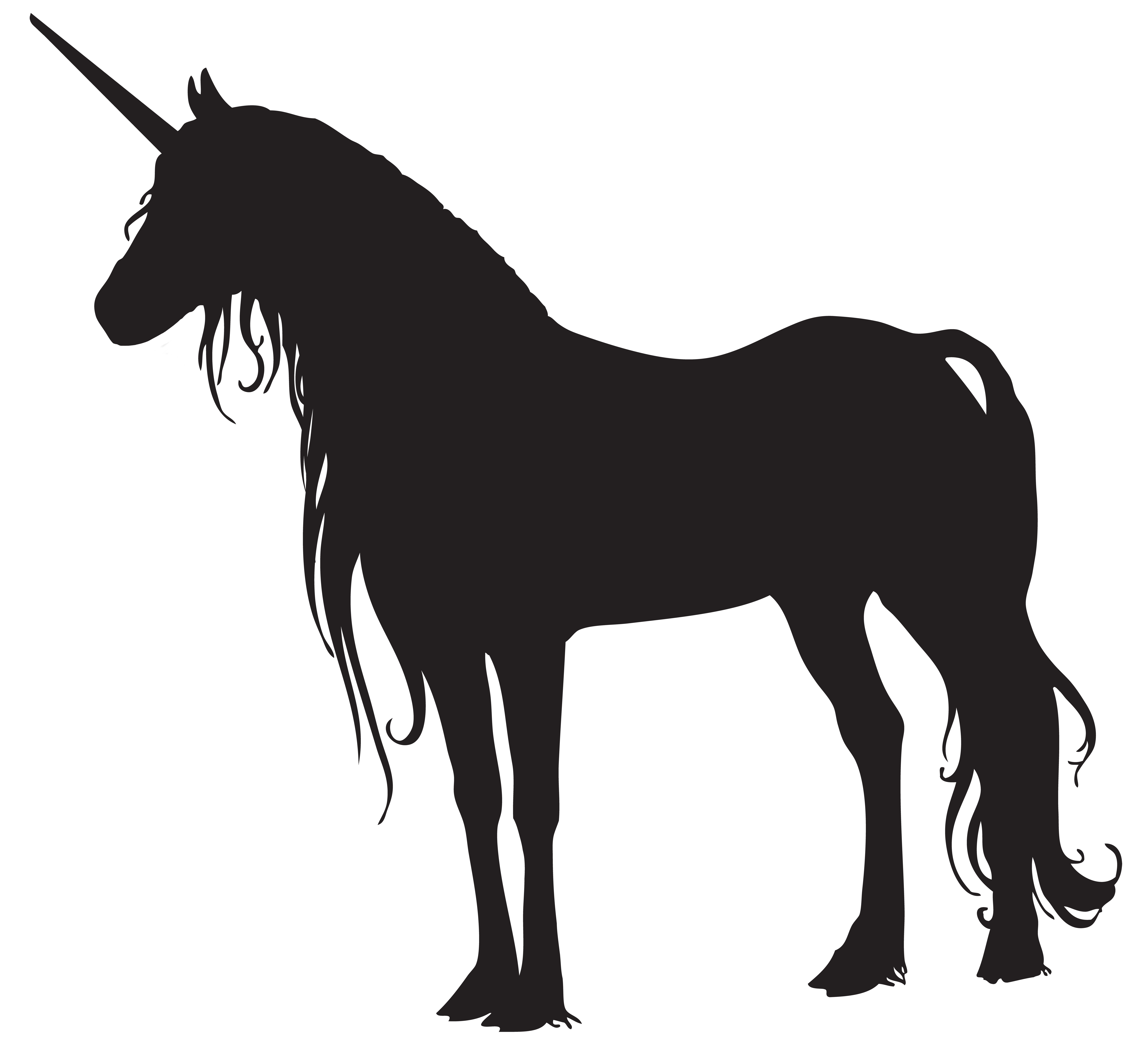 Unicorn silhouette png.