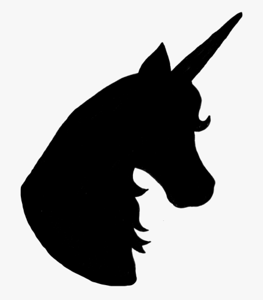 Unicorn Silhouette Head Wave Clipart