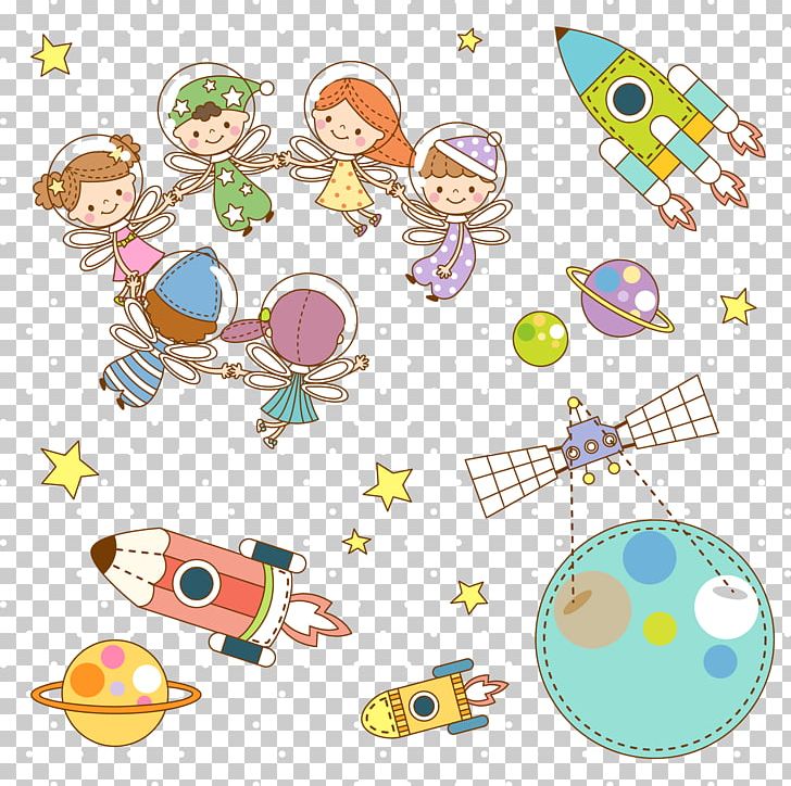 Outer Space Universe Cartoon Illustration PNG, Clipart