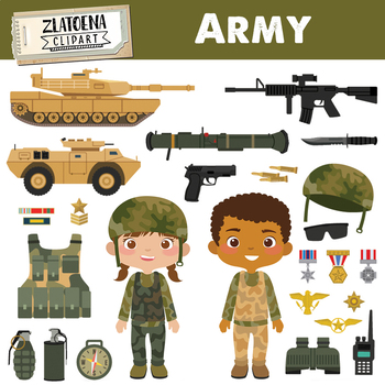 Army Clipart Military vector graphics Patriot Digital Clip