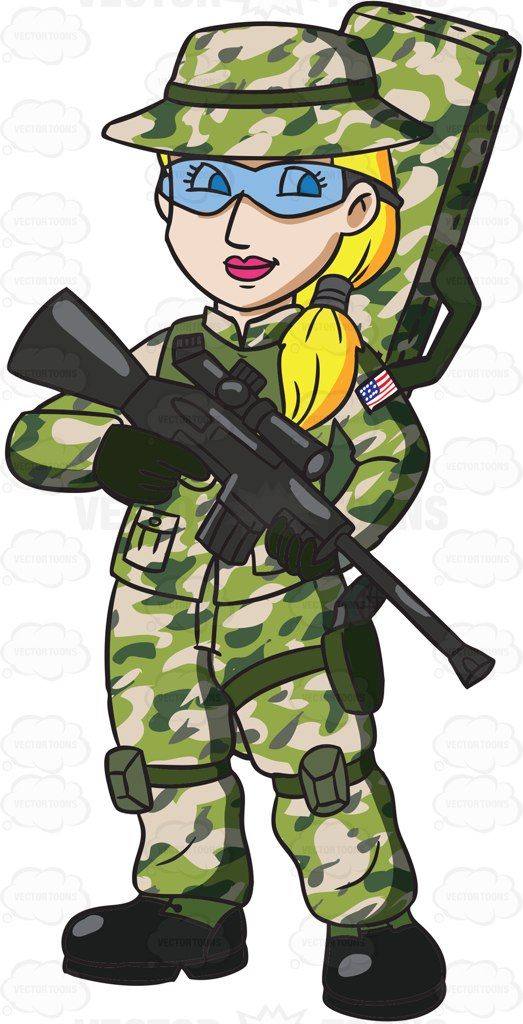 Female army sniper.