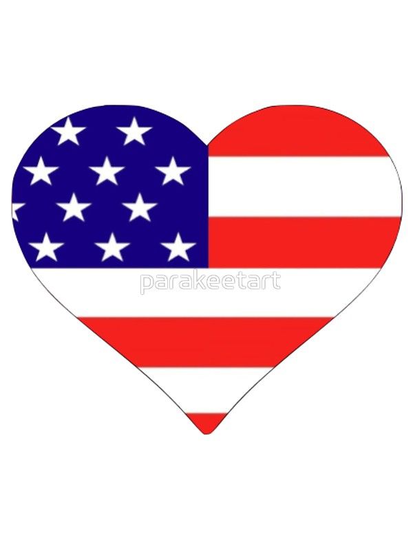 us flag clipart heart