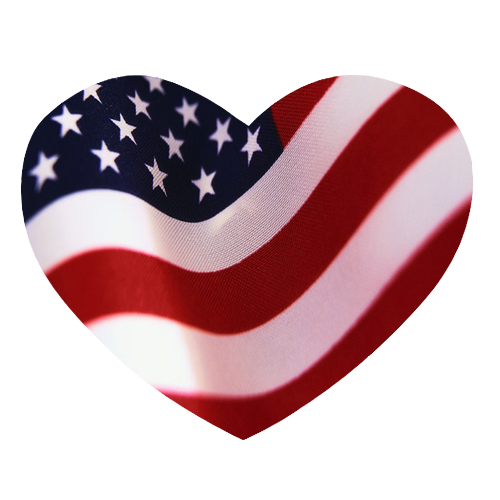 Heart Shaped American Flag