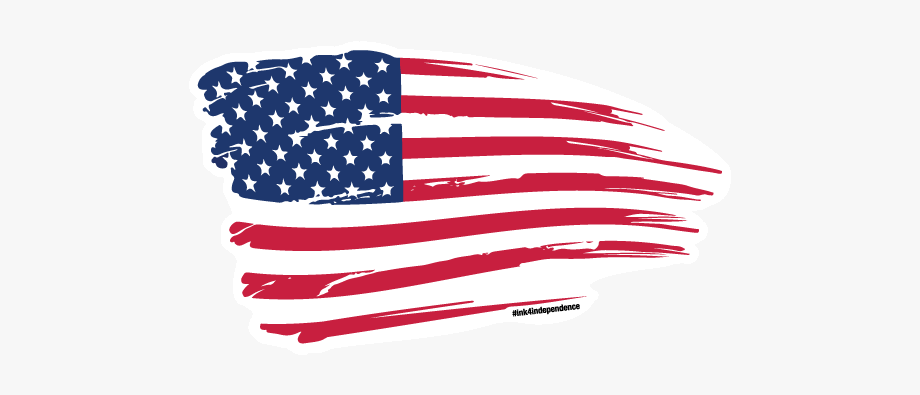 American flag graphic.