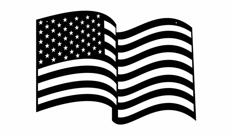 Wavy American Flag Metal Sign Small