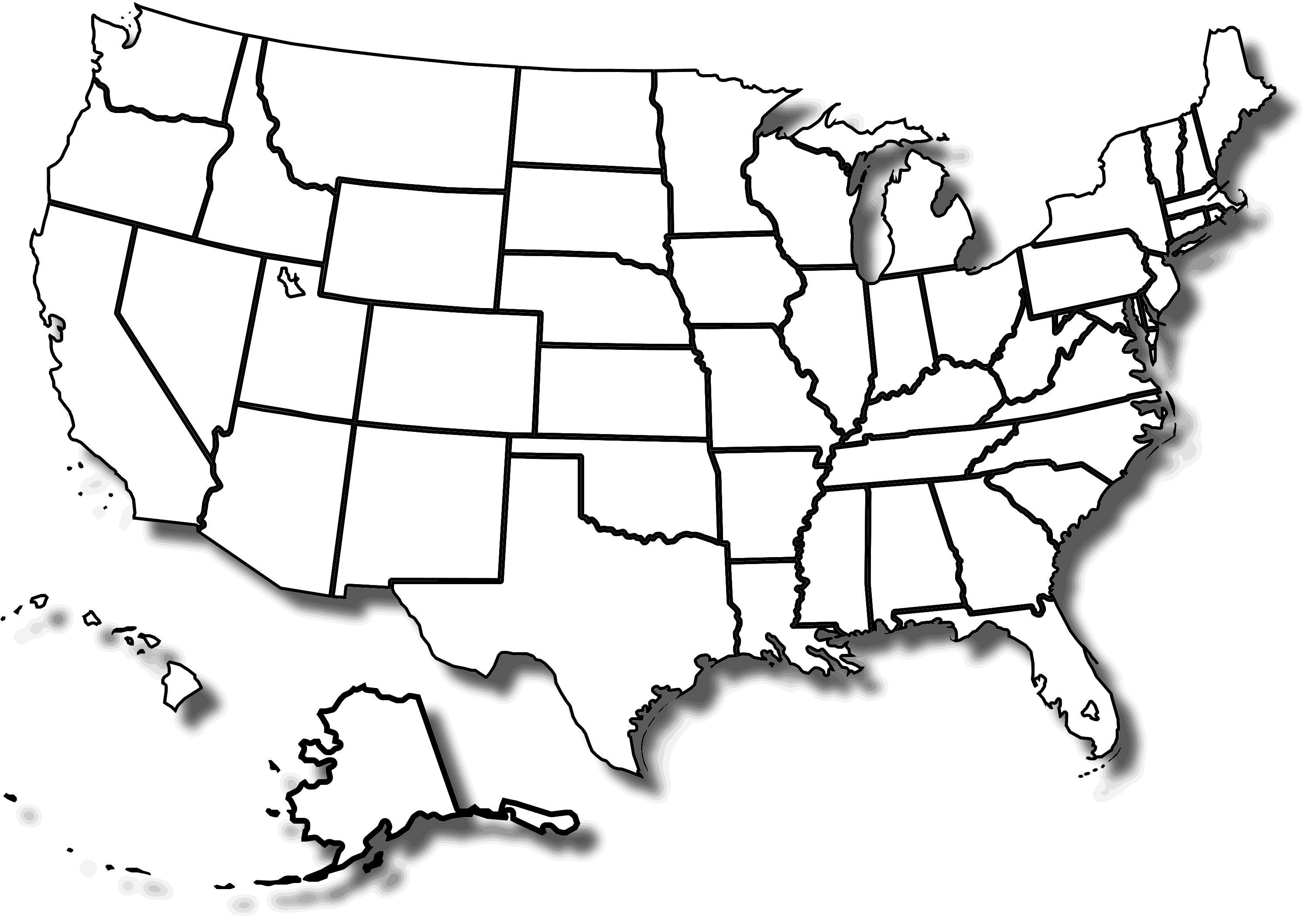 Usa clipart black and white