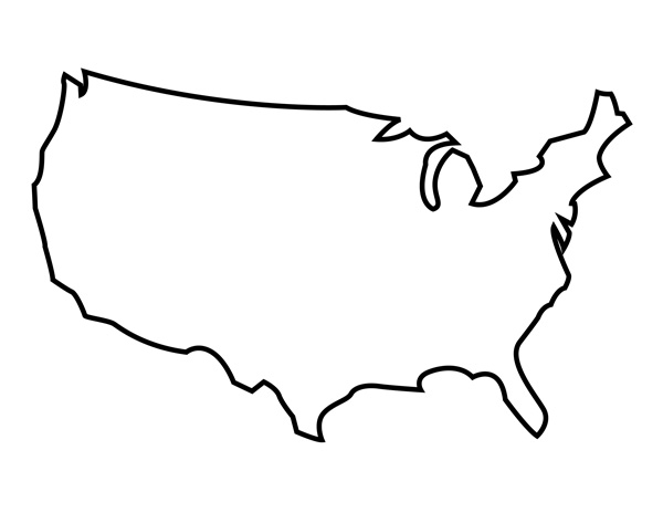 Free United States Clipart Black And White, Download Free