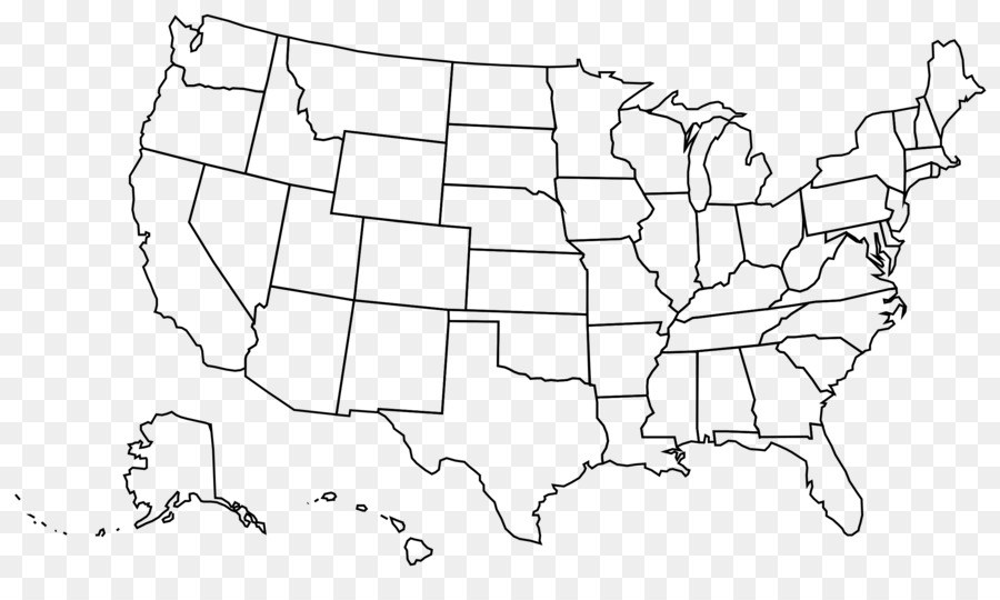 Blank Map Of Usa Png