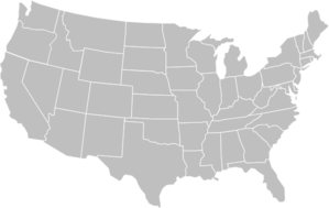 Blank Gray Usa Map White Lines Clip Art at Clker