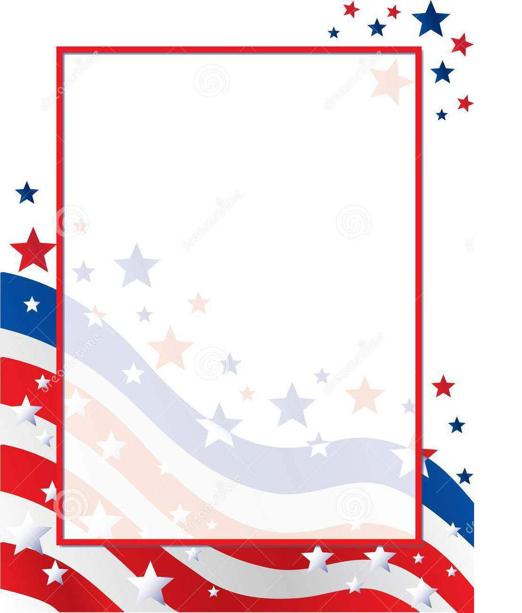Stars And Stripes Border Clipart United Background Usa