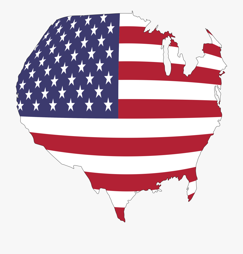 United States Map Globe Clipart