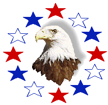 Patriotic eagle clip.