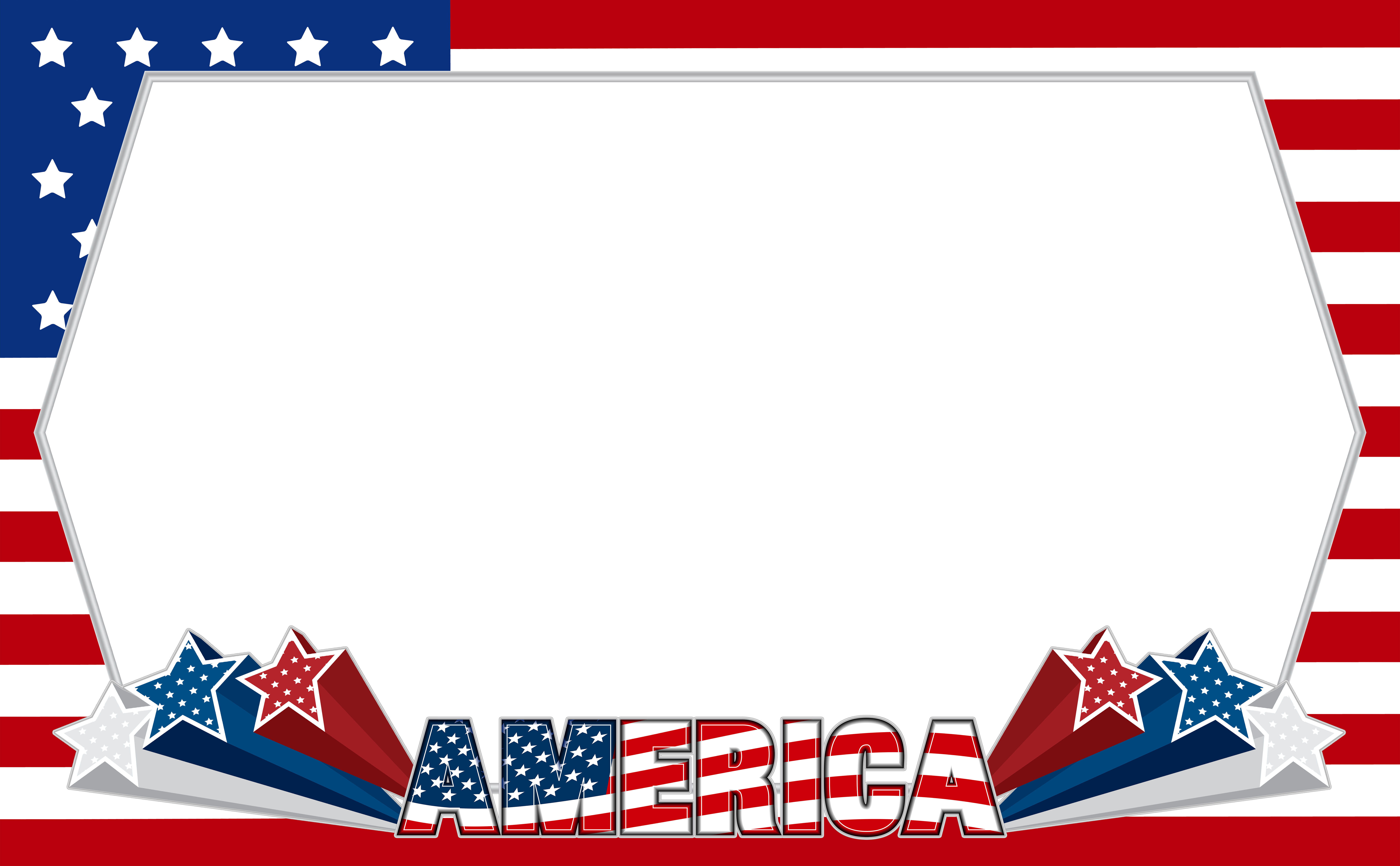 America USA Transparent PNG Frame
