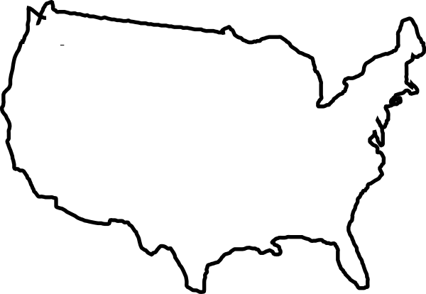 White Map Usa Clip Art at Clker