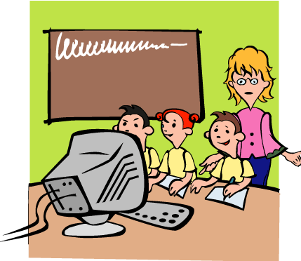 Uses of computer in school clipart