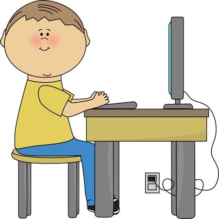 uses of computer in school clipart student