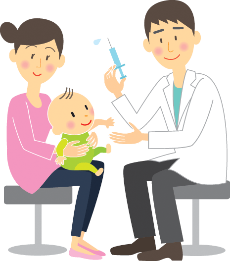 Infants vaccinated clipart.