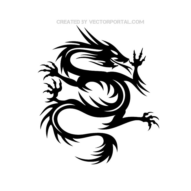 Dragon snake vector clip art