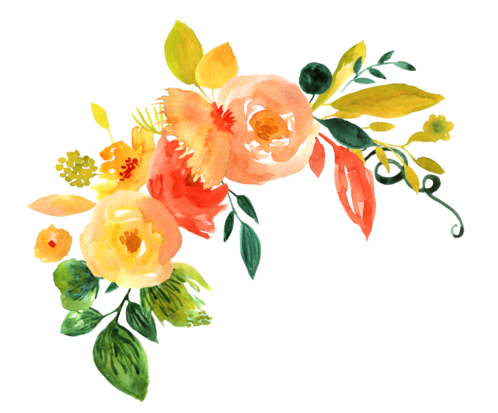 Watercolor flower png.