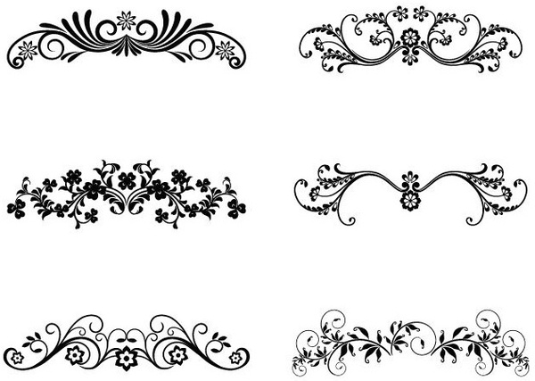 Vector Floral Ornamental Design Elements Free vector in
