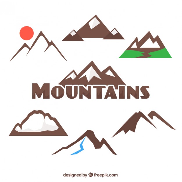 Mountains Collection Free Vector
