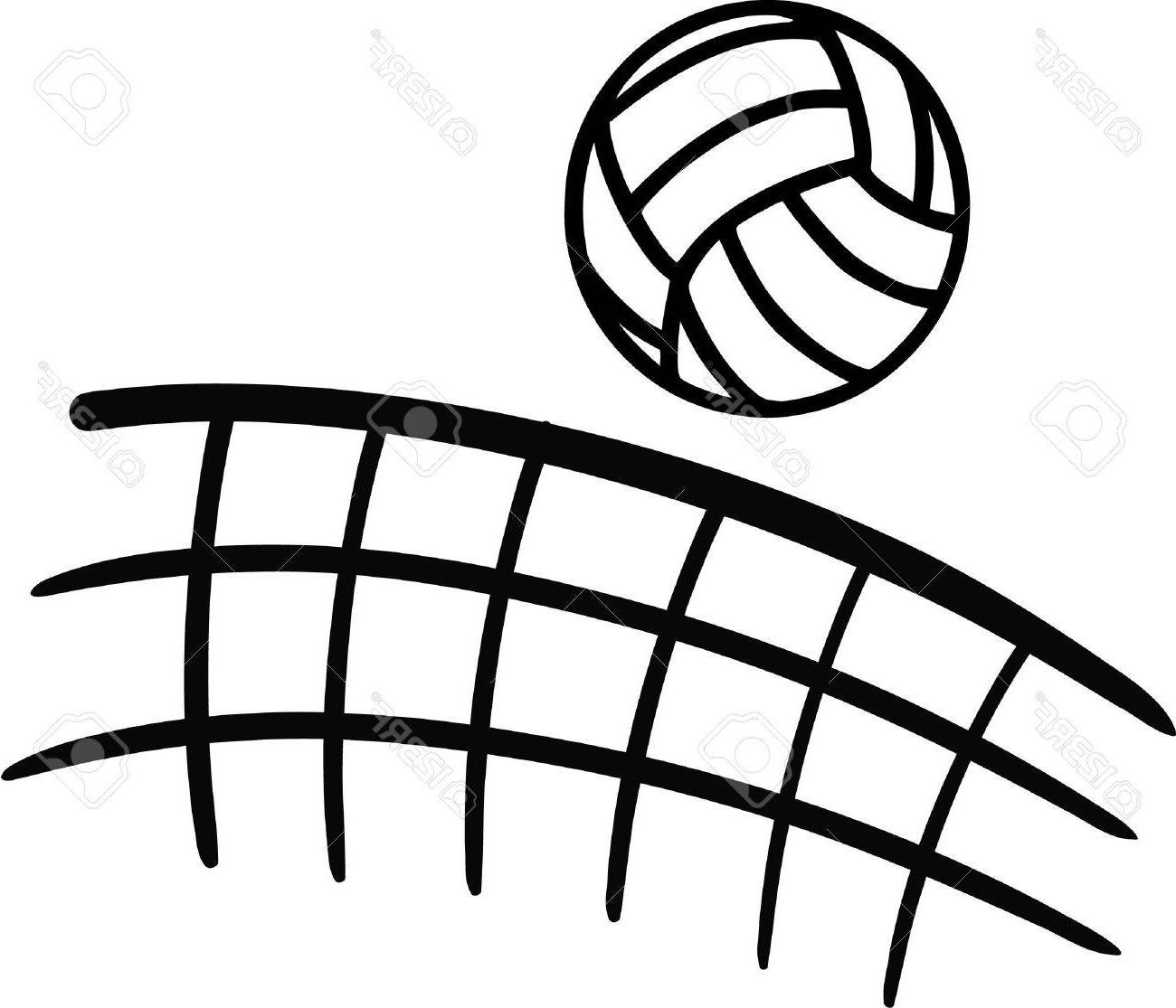 HD Volleyball Net Sketch Vector Pictures