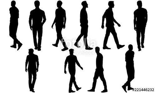 Man Walking Silhouette, Man Walking Clipart, SVG, cut file