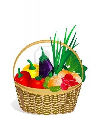 Vegetables In The Basket Clipart