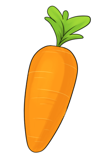 Cartoon carrot clip.
