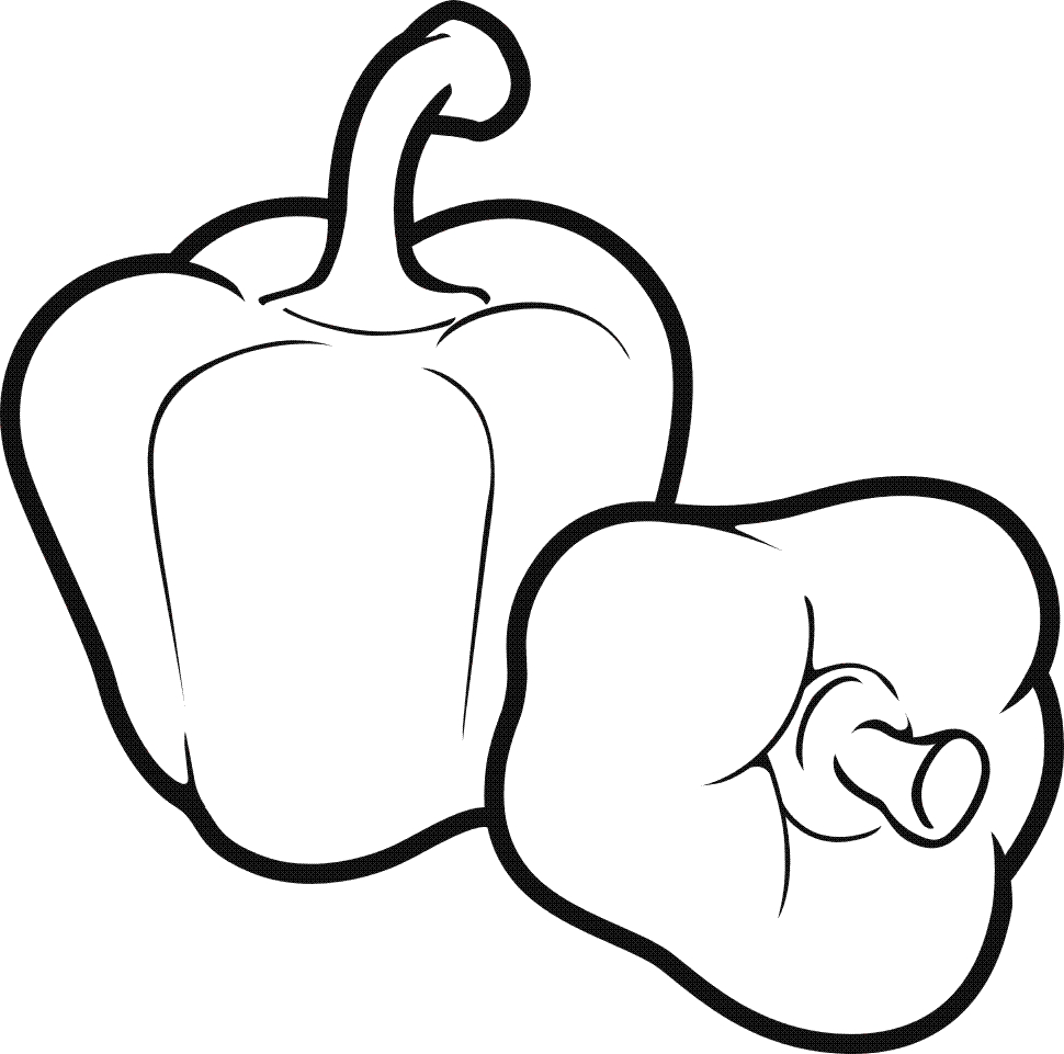 Vegetable coloring pages.