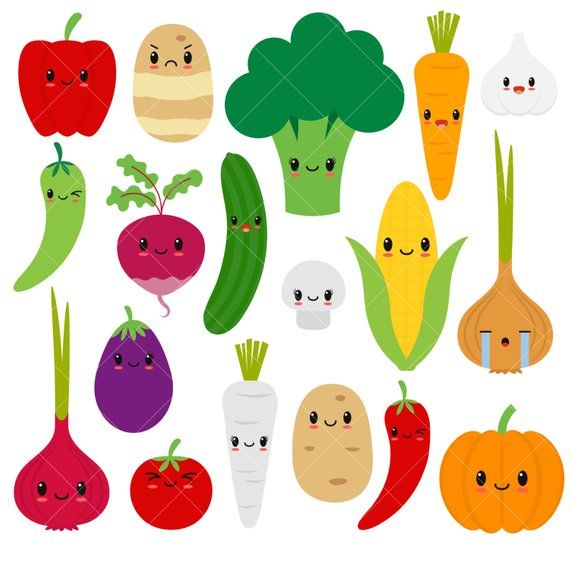 Kawaii vegetables cute.