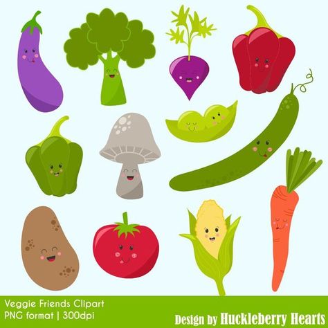 Vegetable Clipart, Digital Vegetables, Vegetable Graphics
