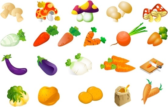 Fruits and vegetables clip art free vector download