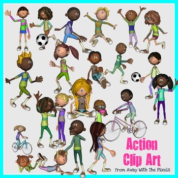 Action Verbs Clip Art for Teachers