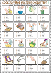Cooking Verbs ESL Printable Vocabulary Worksheets
