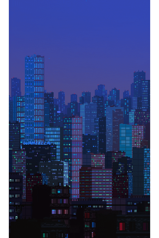 Pixel city GIFs