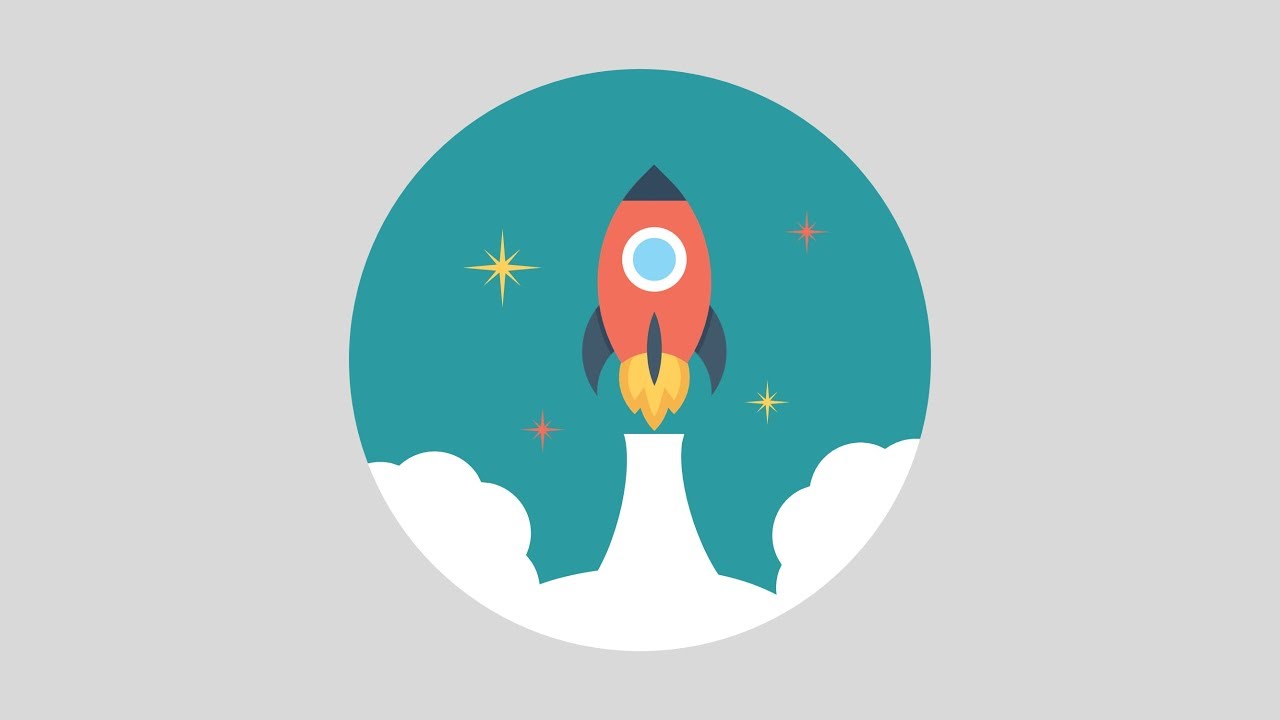 PowerPoint Animation Tutorial Motion Graphic Rocket