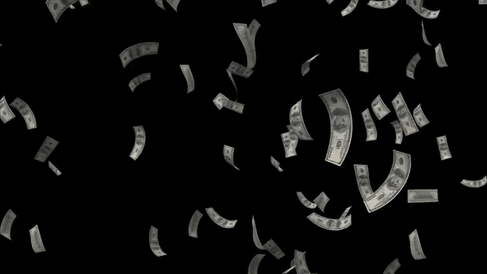 Dollars Money Falling Free Background Animation Loop Footage Motion Graphic  Vide