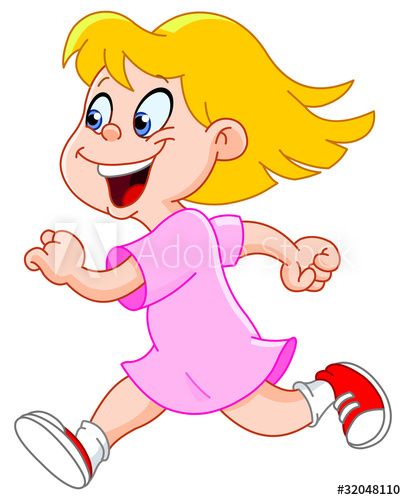 Little girl running