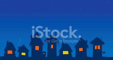 Night Village stock vectors