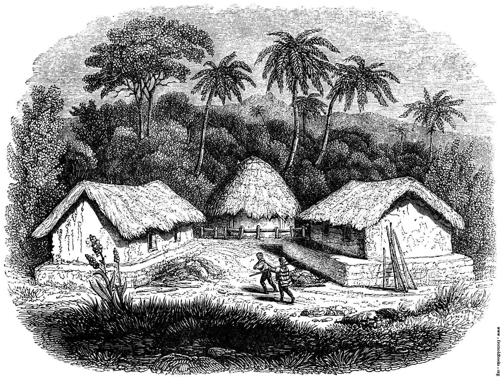 Indian village clipart black and white