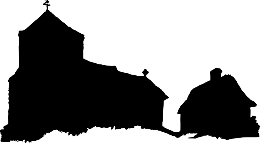 village clipart silhouette