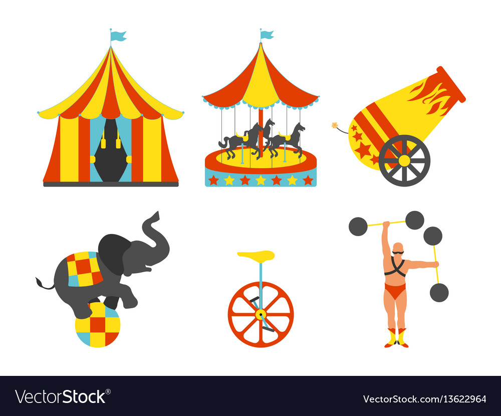 Set circus icon.