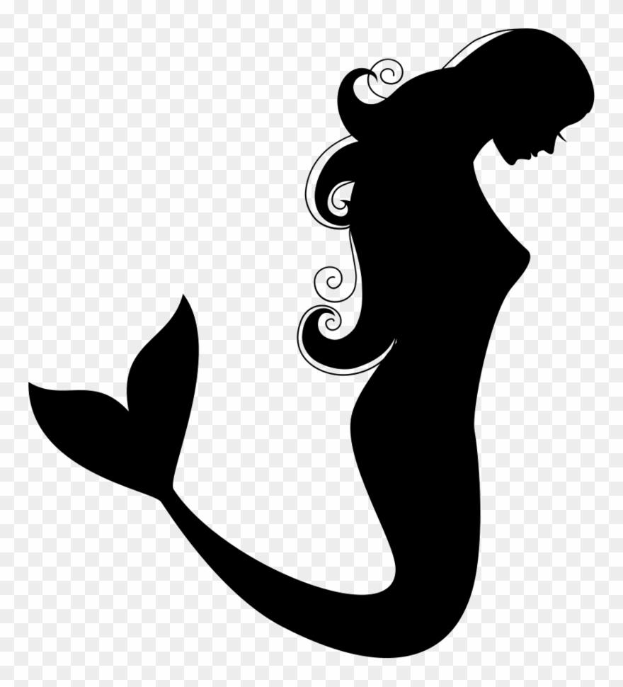 Mermaid siluete png.