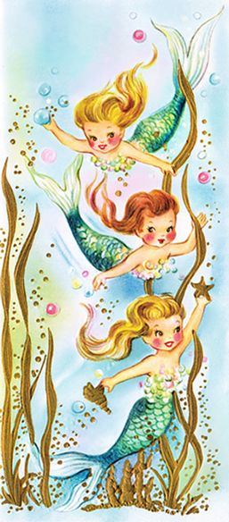 Three Pretty Mermaids Under the Sea