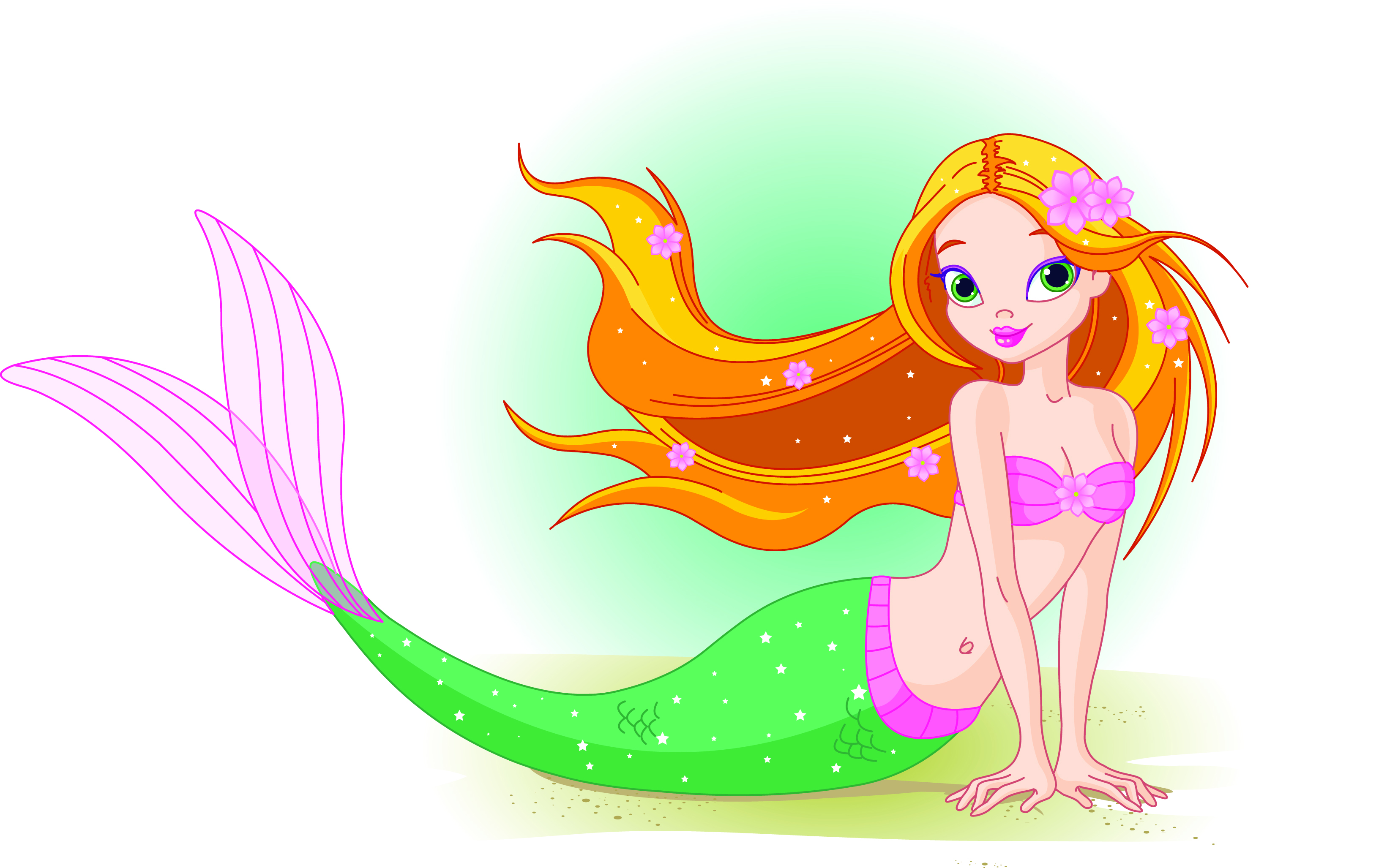 Free cartoon mermaid.